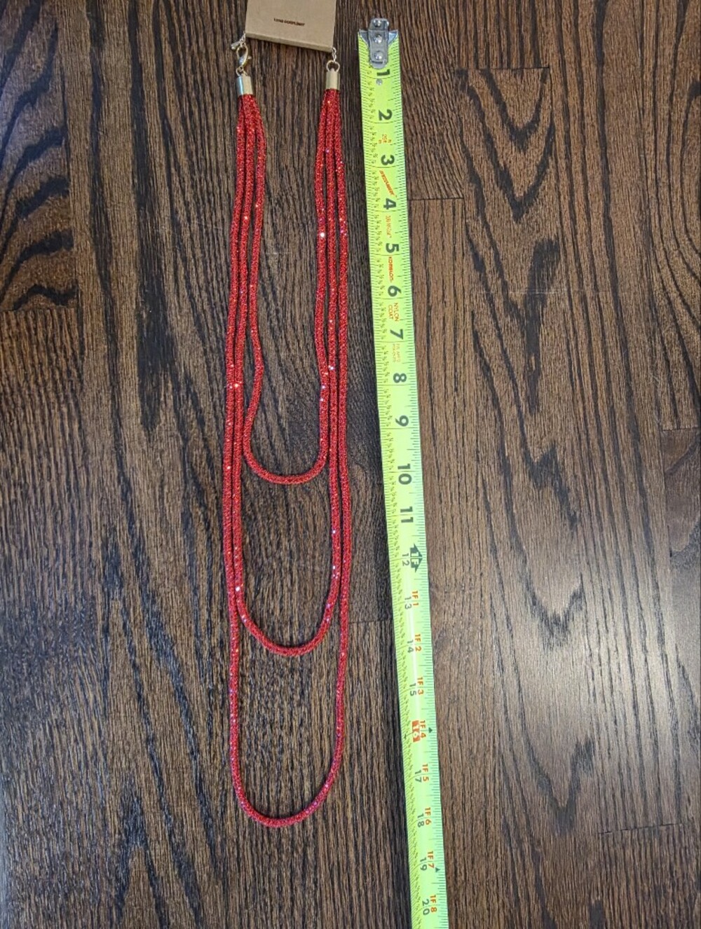 Elegant Multi Layered Sparkling Red Necklace - Picture 16 of 17